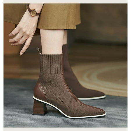 Yoslce Womans Shoes Women S Fashion Autumn Style Pointed Thick Heel Knitted Thin Boots
Yoslce Womans Shoes Women S Fashion Autumn Style Pointed Thick Heel Knitted Thin Boots