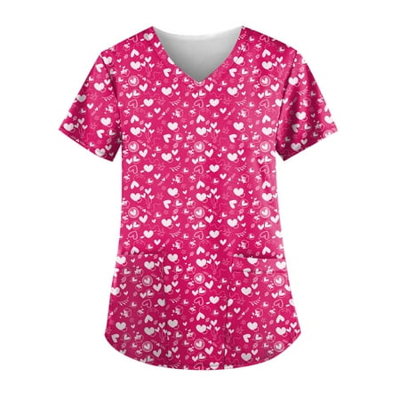XHJUN Long Sleeve Scrub Tops Women Couple Happy Valentines Day Nurse Shirt Couple V Neck Short Sleeve Workwear Cute Print Hot Pink XXL
XHJUN Long Sleeve Scrub Tops Women Couple Happy Valentines Day Nurse Shirt Couple V Neck Short Sleeve Workwear Cute Print Hot Pink XXL