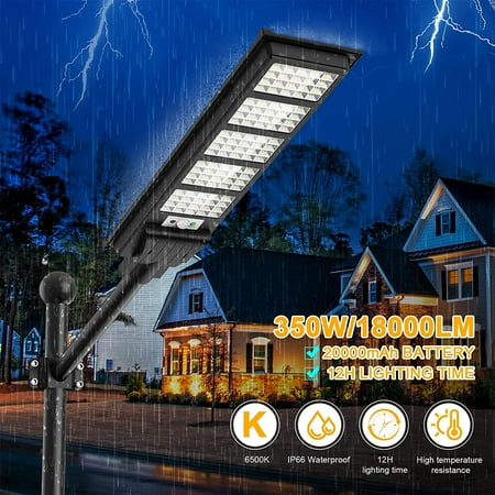 350W Solar Street Light Outdoor 400LED Solar Flood Lights Outdoor Dusk to Dawn Motion Sensor with Remote Control & Bracket Security Solar Outdoor Lights IP66 Waterproof Lamp for Yard Garden Street
350W Solar Street Light Outdoor 400LED Solar Flood Lights Outdoor Dusk to Dawn Motion Sensor with Remote Control & Bracket Security Solar Outdoor Lights IP66 Waterproof Lamp for Yard Garden Street