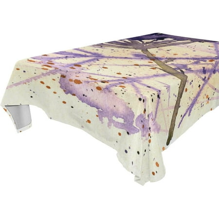 POPCreation Watercolor Flowers Blowing The Wind Tablecloth 60x120 inches