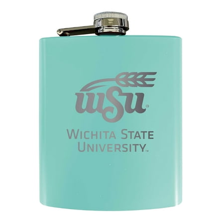 Wichita State Shockers Matte Finish Stainless Steel 7 oz Flask (Seafoam)