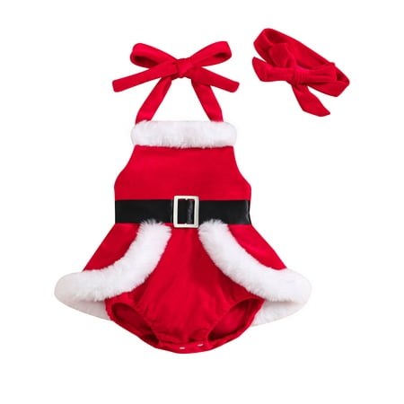 GXFC Infant Girls Christmas Romper Top 6M 12M 18M 24M Newborn Girls One Piece Jumpsuit with Headband Outfits Christmas Bodysuit Clothes for Baby Girls
GXFC Infant Girls Christmas Romper Top 6M 12M 18M 24M Newborn Girls One Piece Jumpsuit with Headband Outfits Christmas Bodysuit Clothes for Baby Girls