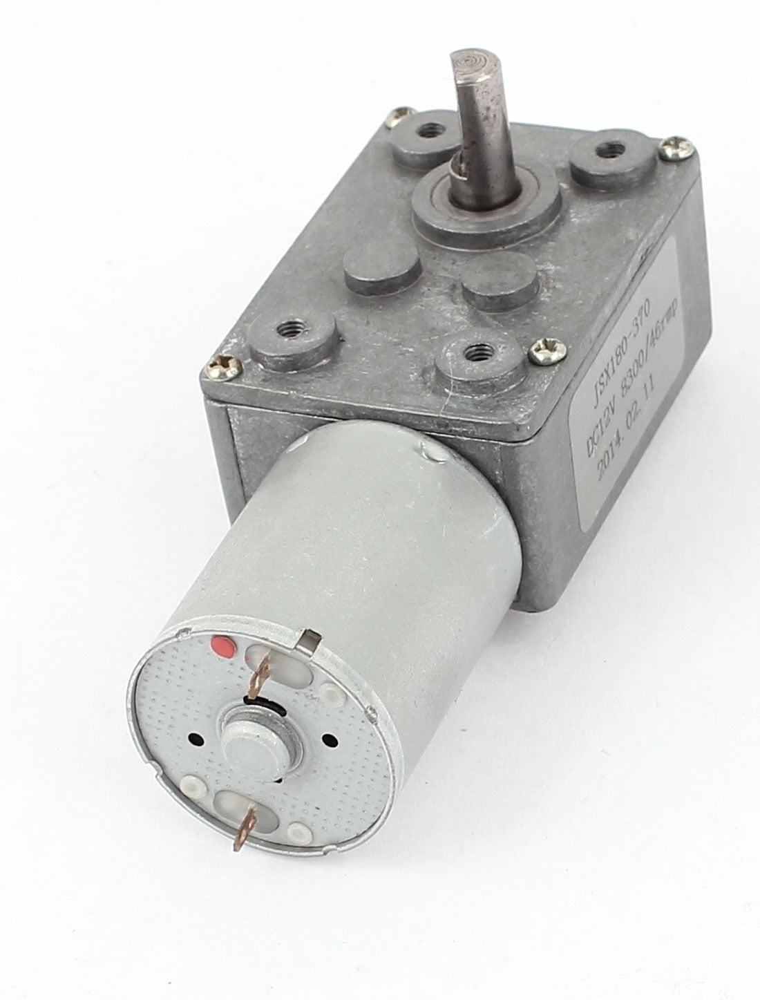 DC 12V 46RPM 6mm Shaft High Torque Turbine Worm Gear Box Reduction Motor