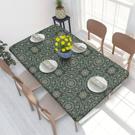 Home Deluxe Tablecloth Dark Green Round Retro Flower Background Waterproof Elastic Rim Edged Table Cover- For Christmas Parties And Picnics 4ft
Home Deluxe Tablecloth Dark Green Round Retro Flower Background Waterproof Elastic Rim Edged Table Cover- For Christmas Parties And Picnics 4ft