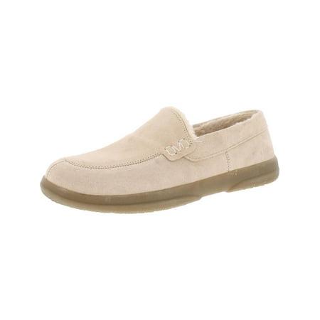 Vionic Womens Lynez Suede Faux Fur Lined Loafer Slippers