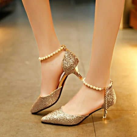 Women s Faux Pearl Ankle Strap High Heels Glitter Pointed Toe D Orsay Pumps Stiletto Heels Dress Shoes
Women s Faux Pearl Ankle Strap High Heels Glitter Pointed Toe D Orsay Pumps Stiletto Heels Dress Shoes