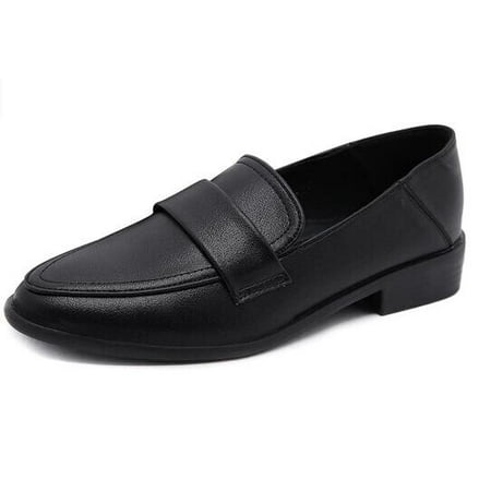 Women s Pointed Toe Loafer Shoes Slip On Low Heel Oxford Shoes Size 5