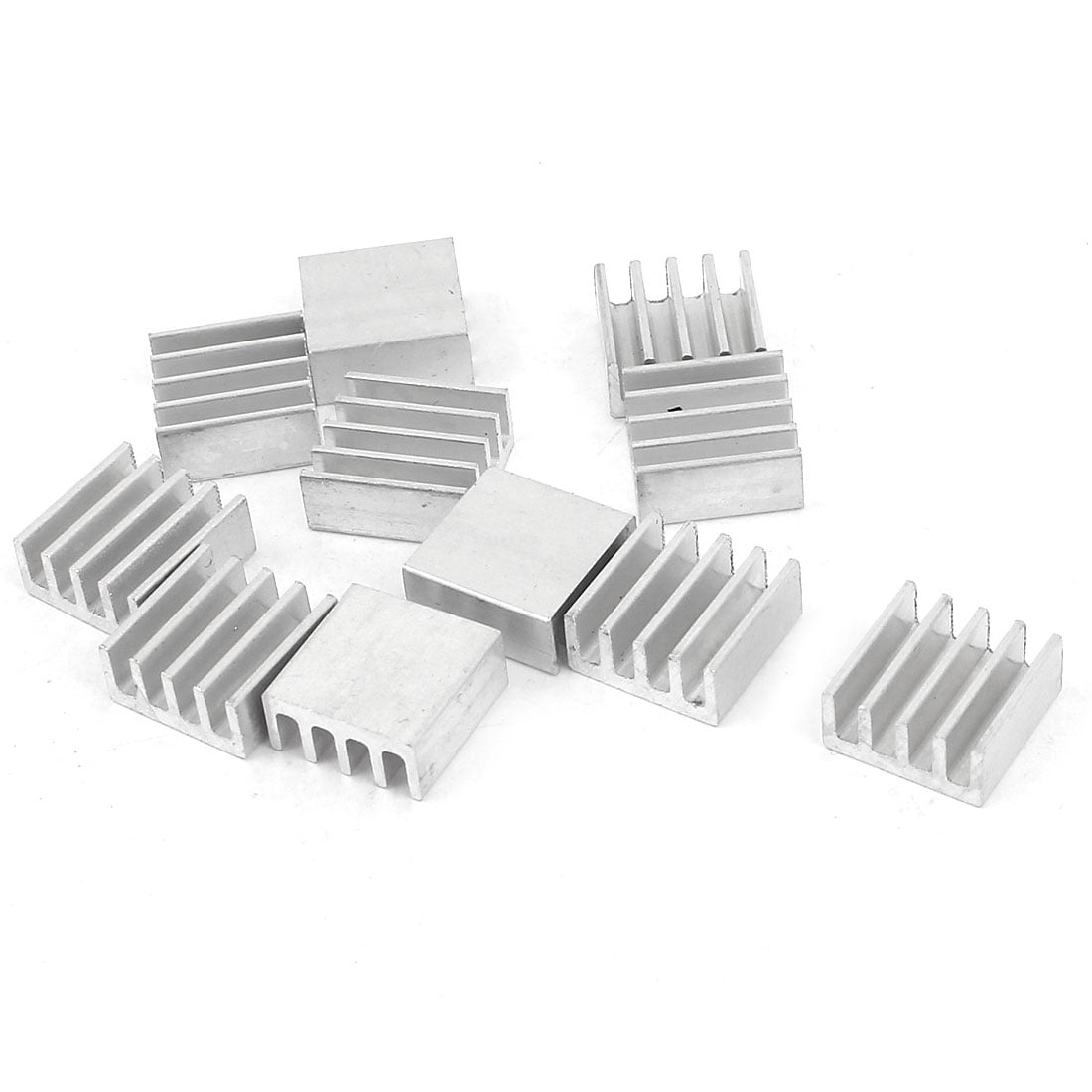 20 Pcs Silver Tone Aluminum Heat Sink Heatsink 11mm x 11mm x 5mm