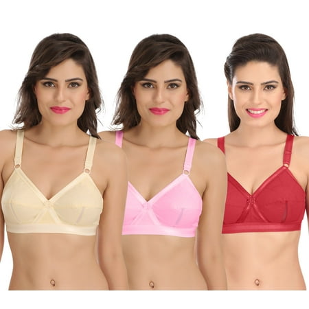 Ossirrio Women Everyday Comfort Full Cup Bra Non Wired Plus Size Cotton Bra Pack of 3
Ossirrio Women Everyday Comfort Full Cup Bra Non Wired Plus Size Cotton Bra Pack of 3