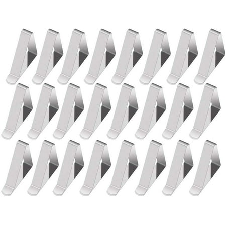 Tablecloth Clips 24 Packs Tablecloth Clamps Flexible Stainless Steel Picnic Table Place Clothes Holders by HONSHEN Silver
Tablecloth Clips 24 Packs Tablecloth Clamps Flexible Stainless Steel Picnic Table Place Clothes Holders by HONSHEN Silver