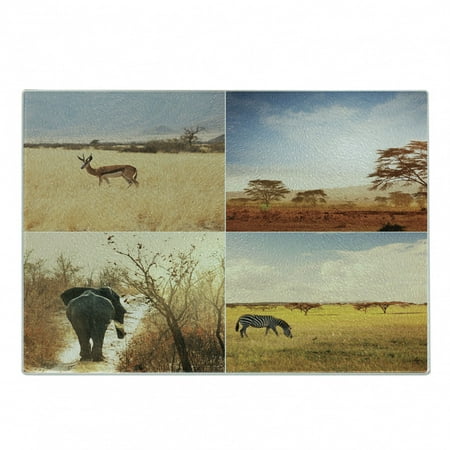 Safari Cutting Board Safari Collages with Native Wild Savannah Animals Exotic Lands Lonely Planet Decorative Tempered Glass Cutting and Serving Board Small Size Multicolor by Ambesonne
Safari Cutting Board Safari Collages with Native Wild Savannah Animals Exotic Lands Lonely Planet Decorative Tempered Glass Cutting and Serving Board Small Size Multicolor by Ambesonne