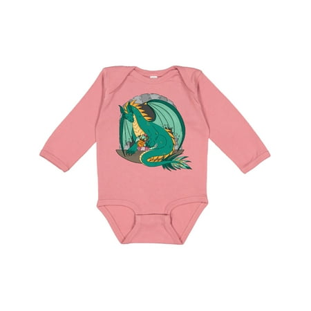 Inktastic Dragon Princess Gift Baby Boy or Baby Girl Long Sleeve Bodysuit