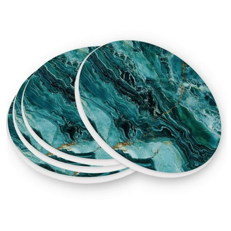 Round Coasters Modern Style Ceramic Coaster Waterproof and Durable Drink Coaster Coasters set of 4 Customizable Coasters 4pcs Blue Green Marbling
Round Coasters Modern Style Ceramic Coaster Waterproof and Durable Drink Coaster Coasters set of 4 Customizable Coasters 4pcs Blue Green Marbling