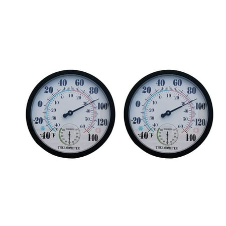 2X Indoor Outdoor Thermometer Garden Wall Patio Weather Thermometer Hygrometer Number 10 in Diameter (Black)
2X Indoor Outdoor Thermometer Garden Wall Patio Weather Thermometer Hygrometer Number 10 in Diameter (Black)
