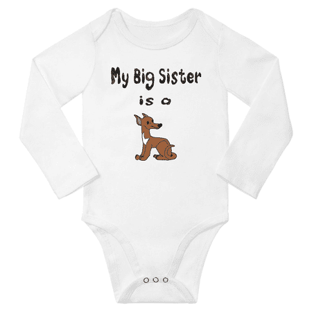 My Big Sister is a Pharaoh Hound Dog Cute Baby Long Sleeve Clothing Bodysuits Boy Girl (White 0-6M)
My Big Sister is a Pharaoh Hound Dog Cute Baby Long Sleeve Clothing Bodysuits Boy Girl (White 0-6M)