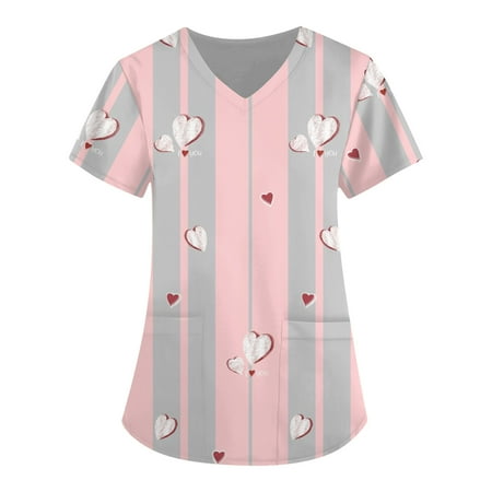 CHMORA Scrub Tops Women Print Print Nurse Uniforms for Women Short Sleeve V-Neck Shirts Tee Tops with Pockets
CHMORA Scrub Tops Women Print Print Nurse Uniforms for Women Short Sleeve V-Neck Shirts Tee Tops with Pockets
