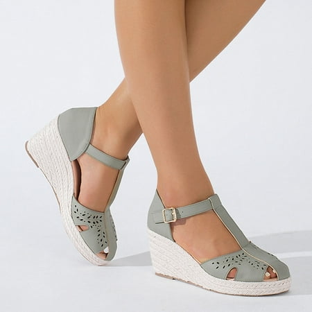 PEASKJP Brown Sandals Women Women Summer Slip On Casual Open Toe Wedges Comfort Beach Shoes Sandals Women Sandals Wide Width Shoes Green 7.5
PEASKJP Brown Sandals Women Women Summer Slip On Casual Open Toe Wedges Comfort Beach Shoes Sandals Women Sandals Wide Width Shoes Green 7.5