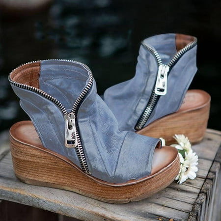 Fall Outdoor Decorations Juebong Summer Fashion High-top Wedge Sandals Thick-soled Fish Mouth Roman Sandals
Fall Outdoor Decorations Juebong Summer Fashion High-top Wedge Sandals Thick-soled Fish Mouth Roman Sandals