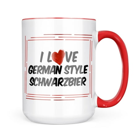 Neonblond I Love German Style Schwarzbier Beer Mug gift for Coffee Tea lovers