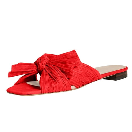 Fidelma High Heels Women s Fashion Sandals Thick Heel Bow Silk Sandals Retro Buckle Flat Shoes Red 41
Fidelma High Heels Women s Fashion Sandals Thick Heel Bow Silk Sandals Retro Buckle Flat Shoes Red 41