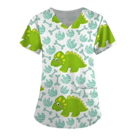 Yubatuo Women Plus Size Scrubs Top with Pockets V-Neck Short Sleeve Floral Work Blouse for Women Green S
Yubatuo Women Plus Size Scrubs Top with Pockets V-Neck Short Sleeve Floral Work Blouse for Women Green S