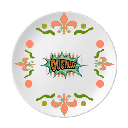 Boom Dialog Cartoon Art Deco Fashion Flower Ceramics Plate Tableware Dinner Dish