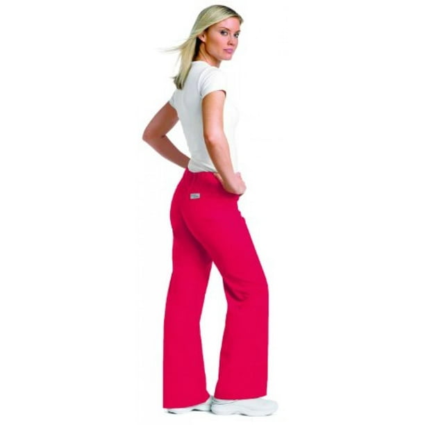 Urbane Essentials Women's Boot Cut Scrub Pants X-Large True Red