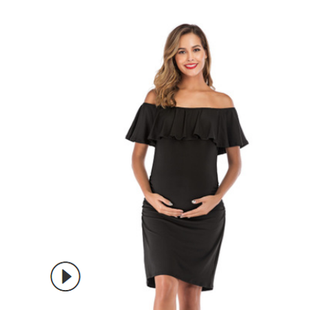 Musuos Women Pregnant Dress Off Shoulder Ruffles Elegant Fitted Maternity Gown Slim Fit Photography Dress for Photo Shoot
Musuos Women Pregnant Dress Off Shoulder Ruffles Elegant Fitted Maternity Gown Slim Fit Photography Dress for Photo Shoot