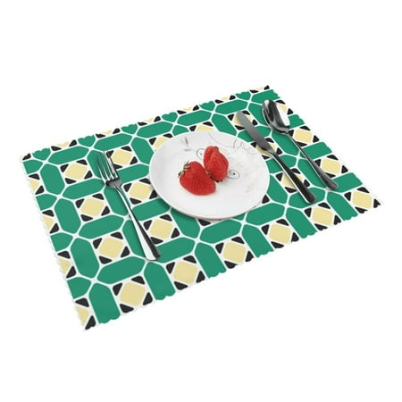 Home Retro Geometric Pattern Placemats Set Of 4 Washable Wipeable Place Mats Place Mats For Festival Parties Family Dinner (12 X 18inch)
Home Retro Geometric Pattern Placemats Set Of 4 Washable Wipeable Place Mats Place Mats For Festival Parties Family Dinner (12 X 18inch)