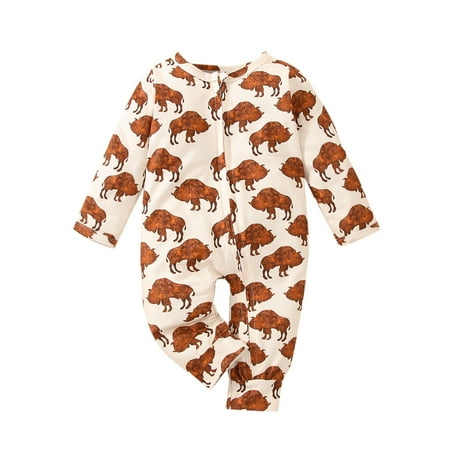 Newborn Infant Baby Boy Girl Zip Up Onesie Romper 3M 6M 12M 18M Cow Print Long Sleeve Bodysuit Jumpsuit Western Baby Clothes
Newborn Infant Baby Boy Girl Zip Up Onesie Romper 3M 6M 12M 18M Cow Print Long Sleeve Bodysuit Jumpsuit Western Baby Clothes