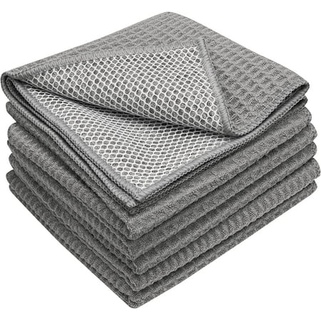 Honeycomb Dish Cloths with Tough Scrub Mesh Dish Rags for Washing Dishes Microfiber Cleaning Rags Kitchen Grey 12 inches x 12 inches 6 Pack
Honeycomb Dish Cloths with Tough Scrub Mesh Dish Rags for Washing Dishes Microfiber Cleaning Rags Kitchen Grey 12 inches x 12 inches 6 Pack