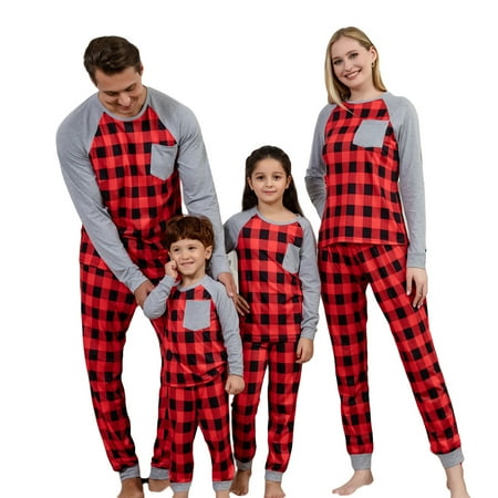 Family Matching Pajamas Plaid Print Long-Sleeved Tops + Trousers
Family Matching Pajamas Plaid Print Long-Sleeved Tops + Trousers