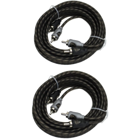 2) Rockford Fosgate RFI-10 10' Feet 2 Channel RCA Car Audio Signal Cables RFI10