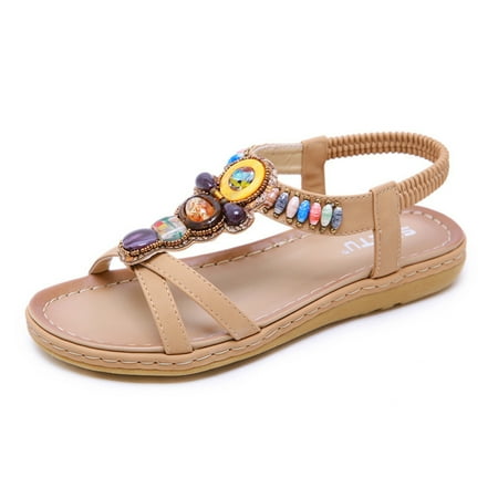 huanledash Summer Women Bohemian String Beads Slingback Sandals Flat Beach Walking Shoes
huanledash Summer Women Bohemian String Beads Slingback Sandals Flat Beach Walking Shoes