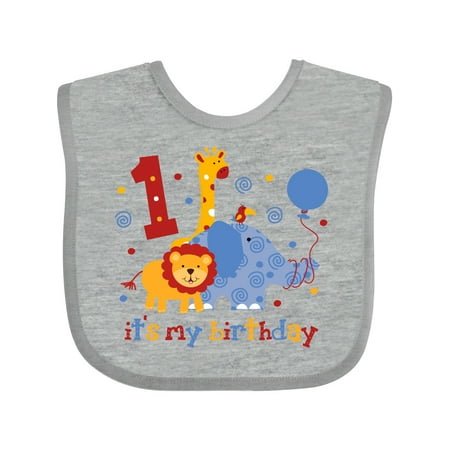 Inktastic Safari 1st Birthday Gift Baby Boy or Baby Girl Bib