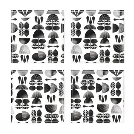 Linen Cotton Canvas Cocktail Napkins (Set of 4) - Nature Black Mod Leaves Mid Century Midcentury Modern Ombre Retro Fern Geometric White Shapes Print Cloth Cocktail Napkins by Spoonflower
Linen Cotton Canvas Cocktail Napkins (Set of 4) - Nature Black Mod Leaves Mid Century Midcentury Modern Ombre Retro Fern Geometric White Shapes Print Cloth Cocktail Napkins by Spoonflower