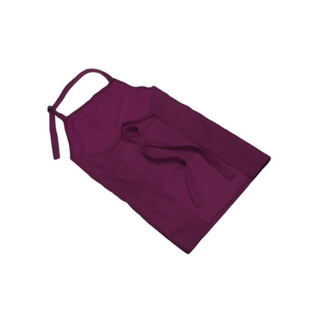 Pudcoco Kids Children Plain Apron Front Pocket Bib Kitchen Cooking Craft Baking