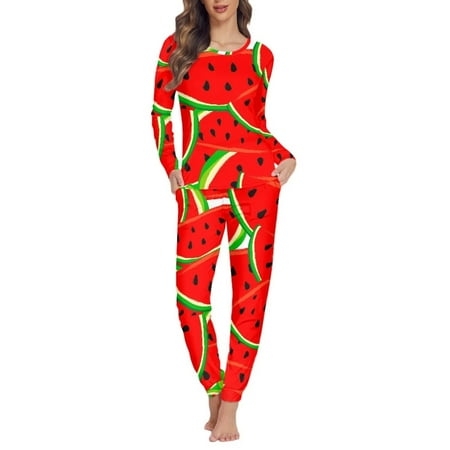 Renewold Pajamas for Women Set Bright Red Watermelon Printed Shirts Long Sleeve Crew Neck Loungewear Fall Winter Casual Sleepwear Size 3XL
Renewold Pajamas for Women Set Bright Red Watermelon Printed Shirts Long Sleeve Crew Neck Loungewear Fall Winter Casual Sleepwear Size 3XL