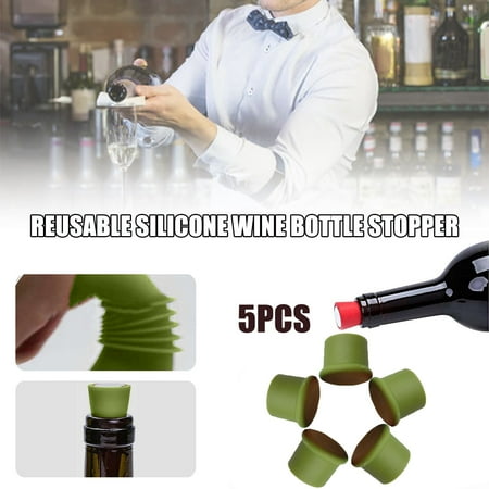 5Pcs Reusable Silicone Wine Bottle Stopper Beverage Bottle Stopper Wine Stopper Ounabing
5Pcs Reusable Silicone Wine Bottle Stopper Beverage Bottle Stopper Wine Stopper Ounabing