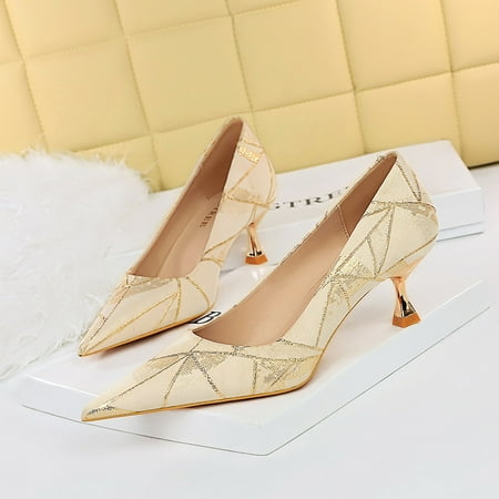 Women‘s Pointed Toe Pyramid Heeled Sandals Anti-slip Slip-on High Heels Women‘s Fashion Casual Pumps
Women‘s Pointed Toe Pyramid Heeled Sandals Anti-slip Slip-on High Heels Women‘s Fashion Casual Pumps