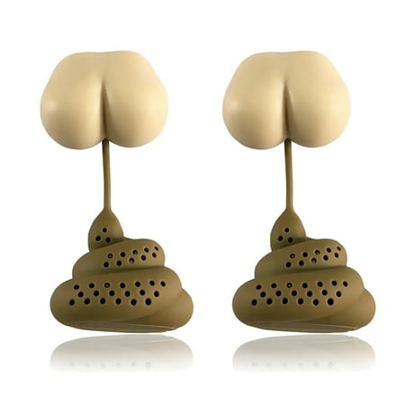 2PC Reusable Silicone Tea Infuser Creative Poop Shaped Funny Herbal Tea Coffee Filter Diffuser Strainer Accessories B
2PC Reusable Silicone Tea Infuser Creative Poop Shaped Funny Herbal Tea Coffee Filter Diffuser Strainer Accessories B