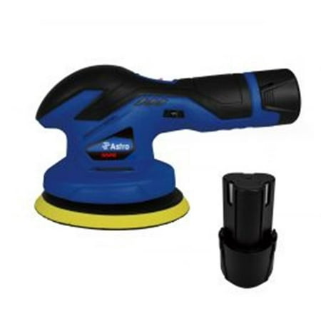 Astro Pneumatic 12V Cordless Variable Speed Palm Polisher with 2 Batteries