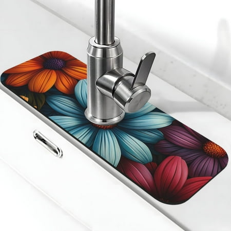 Xecao Colorful Blooming Flowers for Kitchen Sink Splash Guard Faucet Mat Faucet Guard & Draining mat (15 X 5.5 )
Xecao Colorful Blooming Flowers for Kitchen Sink Splash Guard Faucet Mat Faucet Guard & Draining mat (15 X 5.5 )