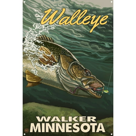 Lake Walker Minnesota Metal Art Print by Paul A. Lanquist (12" x 18")
