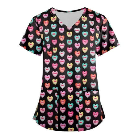 Cakiesky Scrub Tops for Women Moisture-Wicking V Neck Short Sleeve Christmas Scrub Top Multicolor L
Cakiesky Scrub Tops for Women Moisture-Wicking V Neck Short Sleeve Christmas Scrub Top Multicolor L