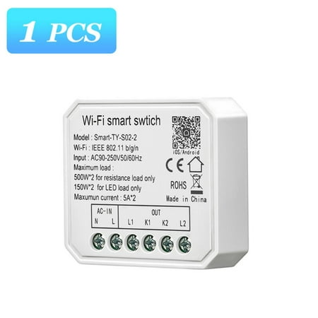 Goodhd For Tuya WiFi Smart DIY Light Switch Module Remote Control 1/2 Gear