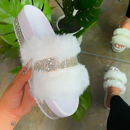 KKCXFJX slippers for women Women s Ladies Fashion Casual Rhinestone Platforms Slippers Slip On Daily Shoes Slippers
KKCXFJX slippers for women Women s Ladies Fashion Casual Rhinestone Platforms Slippers Slip On Daily Shoes Slippers