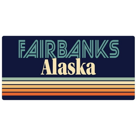 Fairbanks Alaska 5 x 2.5-Inch Fridge Magnet Retro Design
