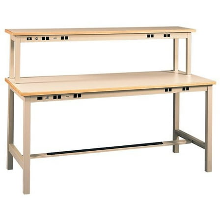 Tennsco Technical Workbench with Power Rail and Instrument Shelf-72 inches