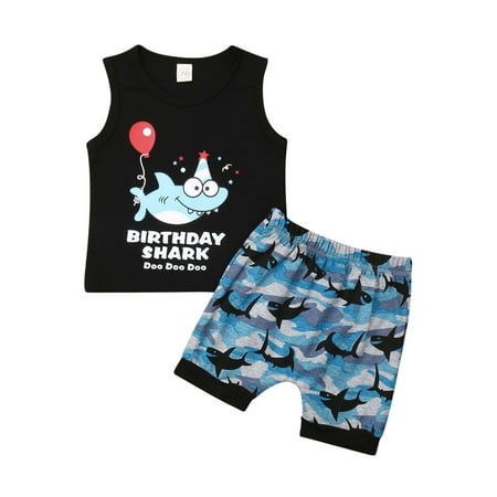 Woshilaocai Infant Toddler Baby Boy Summer Clothes Set Sleeveless Cartoon Shark Print Vest Print Elastic Waist Shorts
Woshilaocai Infant Toddler Baby Boy Summer Clothes Set Sleeveless Cartoon Shark Print Vest Print Elastic Waist Shorts